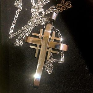 Cross Necklace Stainless Silver